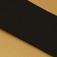 Резинка вязаная, 80 мм, 40 &plusmn; 2 м, цвет чёрный