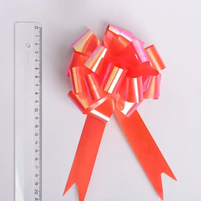 Бант - шар №3 перламутровый, красный