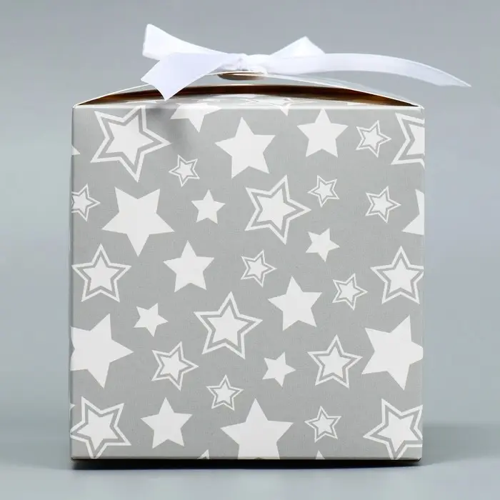 Коробка подарочная складная, упаковка, &laquo;Звёзды&raquo;, 12 х 12 х 12 см