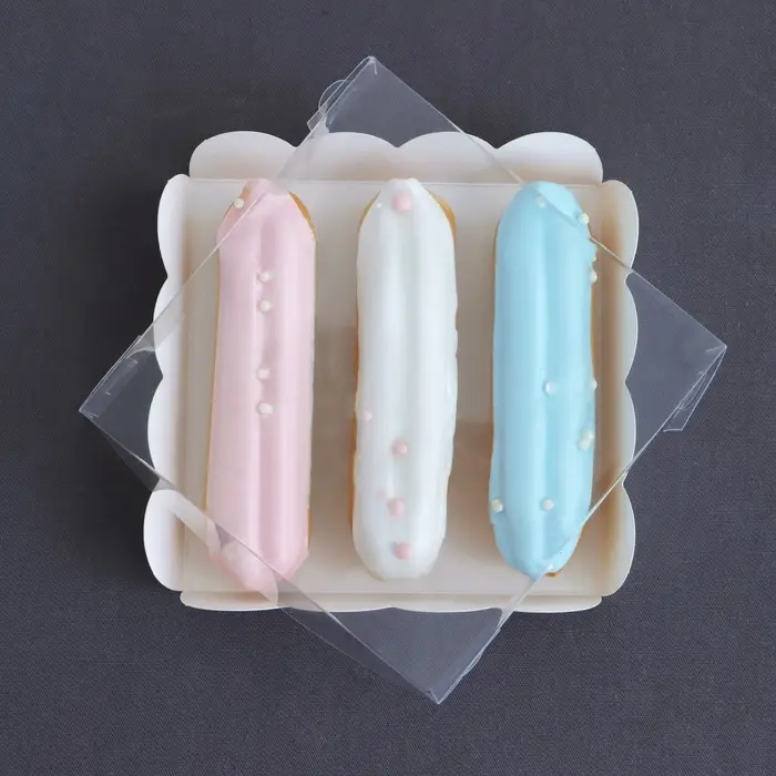 Коробка для печенья, белая, 12&times;12&times;3 см