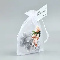 Мешочек подарочный из фатина с термонаклейкой &laquo;Роза&raquo;, 11 х 16 см +/- 1.5 см