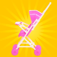 Кукла малышка &laquo;Алина&raquo; с коляской, цвета МИКС