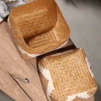 Корзинка плетеная "Манадо" бамбук 30х30х19 см, светлая