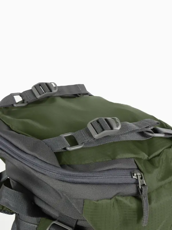 Рюкзак тур 65+5л, 30*20*53, отдел на шнурке, 5нар+2вн кармана, цвет хаки