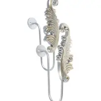 Крючок для штор CAPPIO KS042, цвет серебро с золотом, набор 2 шт