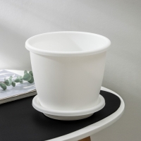 Горшок для цветов с поддоном &laquo;Афина&raquo;, 3 л, пластиковый, цвет белый