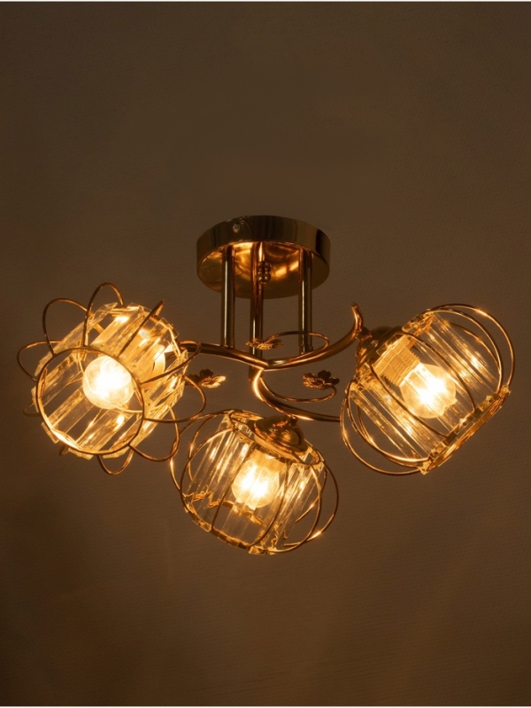 Люстра "Переливы" 3х40Вт Е27 золото