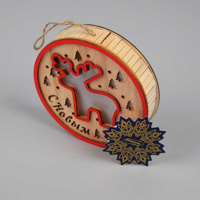 Ёлочная игрушка &laquo;Олень&raquo;, от батареек, свечение тёплое белое