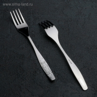 Вилка детская столовая &laquo;Антошка&raquo;, длина 17,5 см, толщина 2 мм, цвет серебряный