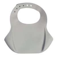 Нагрудник для кормления &laquo;Слонёнок&raquo;, силиконовый, с карманом, цвет серый