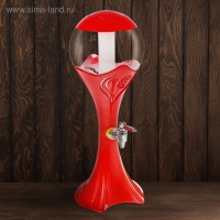 Башня пивная &laquo;Шар&raquo;, 3 л, цвет красный