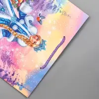 Пакет подарочный новогодний ламинированный, &laquo;Снегурочка и зайчик&raquo; , 26&times;12&times;32 см