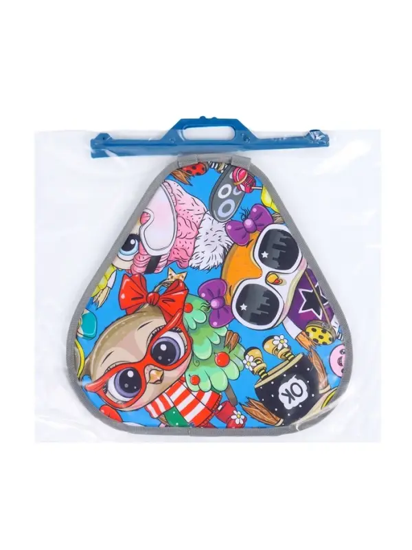 Ледянка мягкая треугольная Sova, голубой, рисунок МИКС