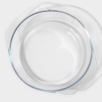 Кастрюля из жаропрочного стекла для запекания Доляна &laquo;Фуэго&raquo;, 1 л, 20,7&times;18&times;8 см, с крышкой