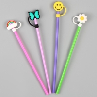 Трубочки для коктейля &laquo;Лето&raquo;, набор 4 шт, цвет МИКС