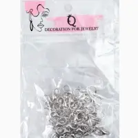 Замок карабин, 12&times;7 мм, набор 55 шт. цвет серебро