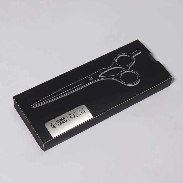 Ножницы парикмахерские с упором &laquo;Premium&raquo;, лезвие &mdash; 6,5 см, цвет серебристый/синий