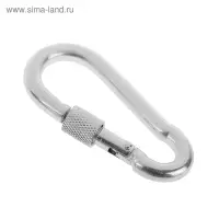 Карабин монтажный с фиксатором ТУНДРА krep, DIN5299D, 5&times;50 мм, оцинкованный