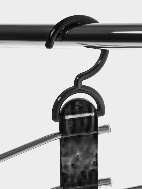 Вешалка для брюк многоуровневая, трансформер, 30,5х32х7,5 см, 5 уровней, прозрачная черная   1078672