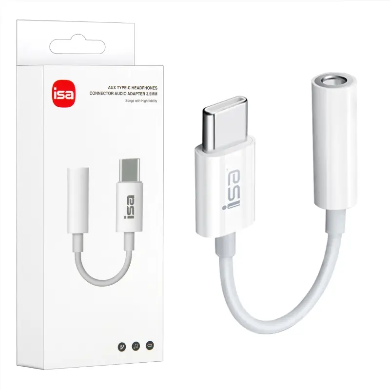 Переходник AC-02 Type C-AUX 3.5mm ISA (264 шт/кор)