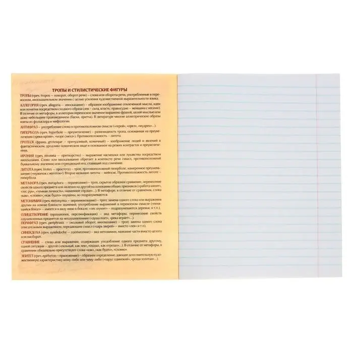 Тетрадь предметная 36 листов в линейку Calligrata, &laquo;Предметы. Литература&raquo;, обложка мелованный картон