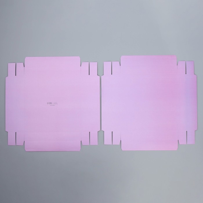 Коробка подарочная для цветов с вазой и PVC окнами складная, упаковка, &laquo;Лаванда&raquo;, 23 х 30 х 23 см