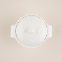 Кастрюля из жаропрочной керамики SL Home &laquo;Санторини&raquo;, 750 мл, 19&times;16&times;7,5 см, цвет белый