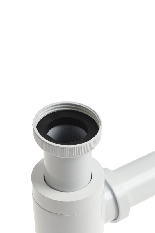 Сифон ZEIN engr, для раковины, бутылочный, цилиндрический, 1 1/4" х 32 мм, цинк, белый