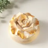 Шкатулка для украшений &laquo;Роза&raquo; 9&times;13 см, позолота