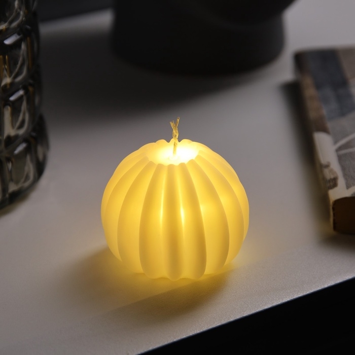 Светодиодная фигура &laquo;Свеча шарики&raquo; 6х6 см, батарейки АG13х3 (в комплекте), свечение теплое белое