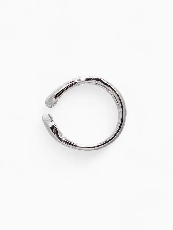 Серьга "Кафф" булавка, цвет серебро