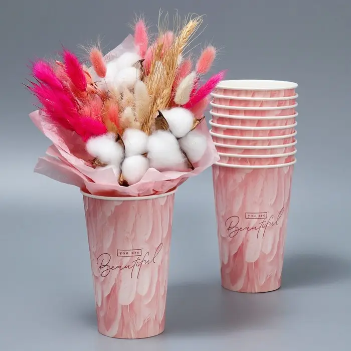 Стакан для цветов &laquo;Перья&raquo;, 350 мл