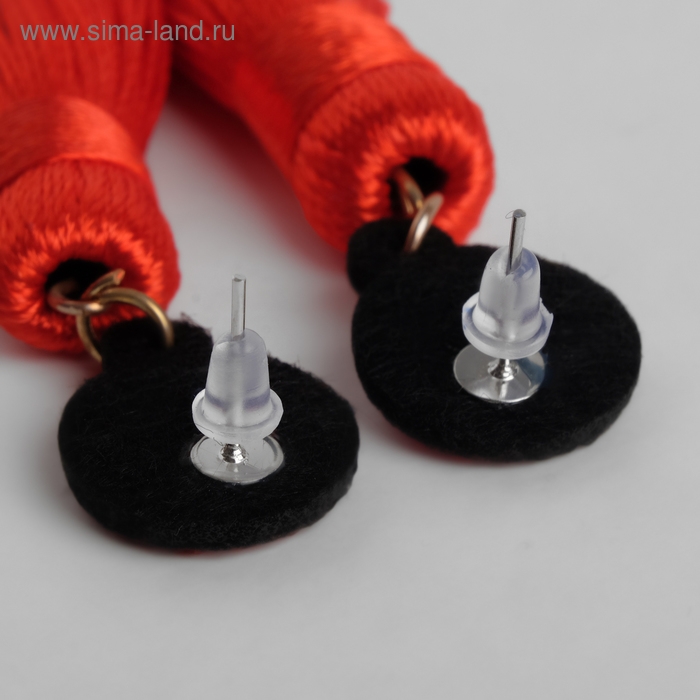 Серьги &laquo;Кисти&raquo; гармония, цвет красный, L кисти 8,5 см