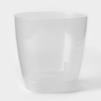 Горшок для цветов с поддоном &laquo;Адель&raquo;, 1,5 л, пластиковый, цвет прозрачный