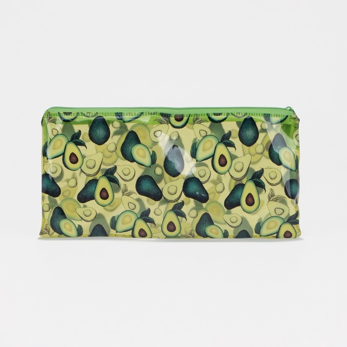 Косметичка на молнии, цвет зелёный