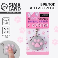 Брелок мялка для ключей &laquo;Лапка&raquo; 4,5 х 4 см