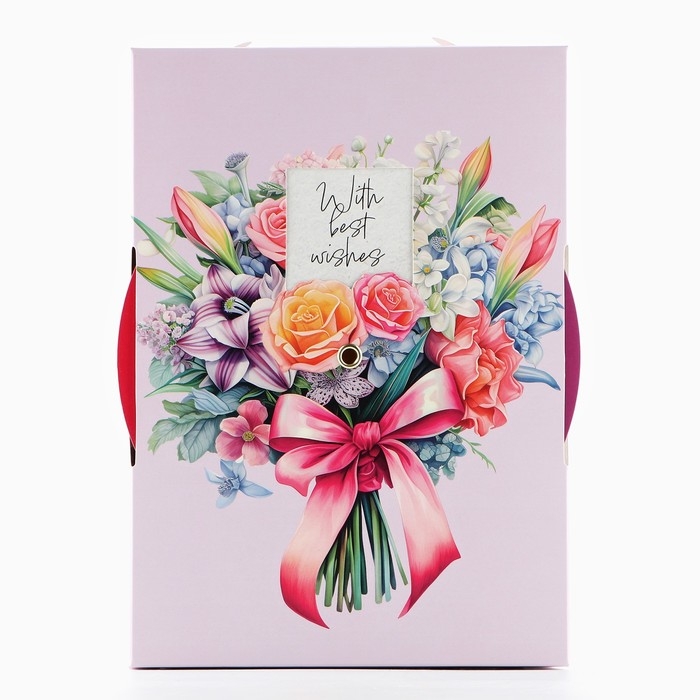 Коробка складная &laquo;Букет для тебя &raquo;, 21 х 15 х 7 см