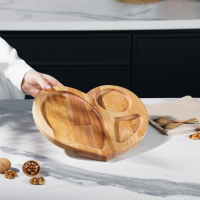 Менажница деревянная Доляна &laquo;Сердце&raquo;, 25&times;25 см, 3 секции, берёза