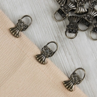 Зажим для штор &laquo;Ракушка&raquo;, 30 &times; 15 мм, 10 шт, цвет бронзовый