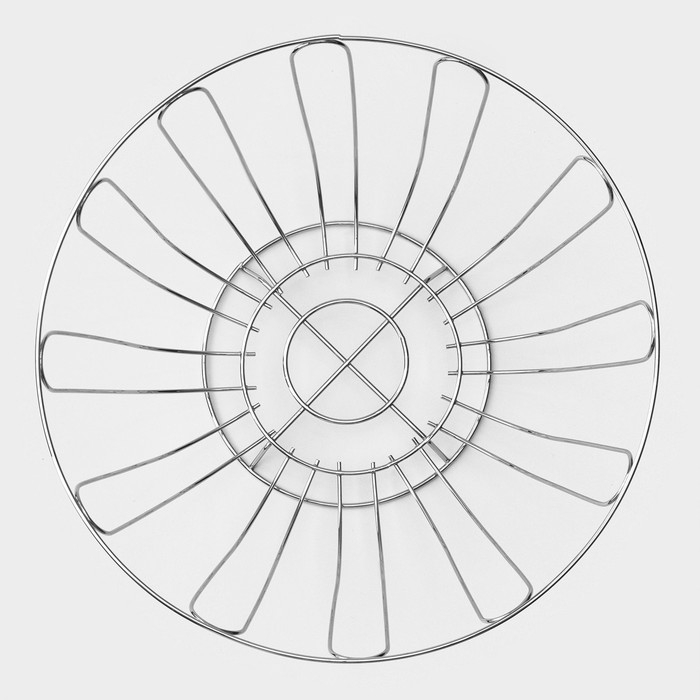 Фруктовница Доляна, 23&times;23&times;11 см, цвет хром