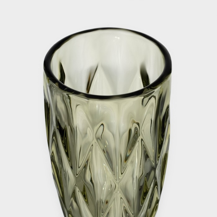 Набор бокалов из стекла для шампанского Magistro &laquo;Круиз&raquo;, 160 мл, 7&times;20 см, 6 шт, цвет зелёный