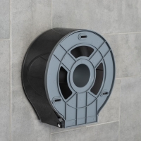 Диспенсер туалетной бумаги, 28&times;27,5&times;12 см, втулка 6,5 см, пластик, цвет чёрный