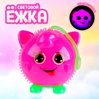 Ёжка &laquo;Котик&raquo; световой с пищалкой, цвета МИКС