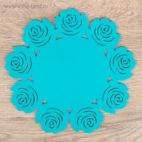 Подставка под горячее &laquo;Летний домик&raquo;, d=19 см, цвет фиолетовый