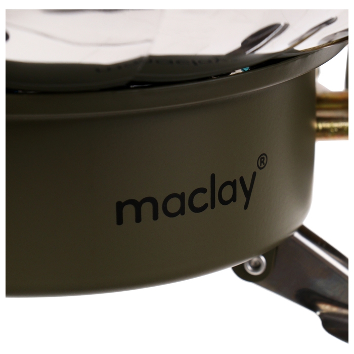 Плита газовая Maclay (с ветрозащитой) 12 х 12 см, для кемпинга, малая
