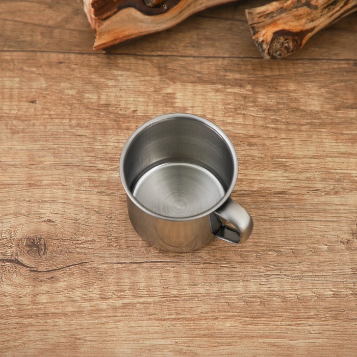 Кружка из нержавеющей стали &laquo;Мэйли&raquo;, 170 мл, d=7 см, цвет хромированный