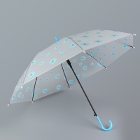Зонт - трость полуавтоматический &laquo;Цветочки&raquo;, 8 спиц, R = 45/55 см, D = 110 см, цвет МИКС