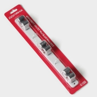 Держатель для швабр Доляна, 35&times;5&times;3 см, 3 отделения, крепление саморезы в копмлекте