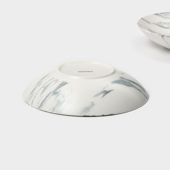 Набор тарелок суповых фарфоровых Magistro Real Marble, 800 мл, 21&times;4,7 см,2 шт