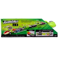 Автовоз-трек &laquo;Диногонки&raquo;, 12 металлических машин, световые и звуковые эффекты